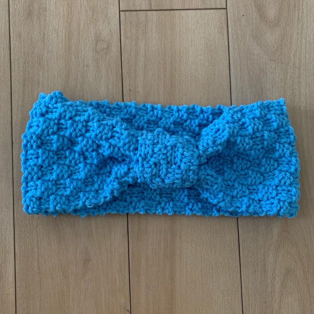 Handmade Bright Blue Knit Headband